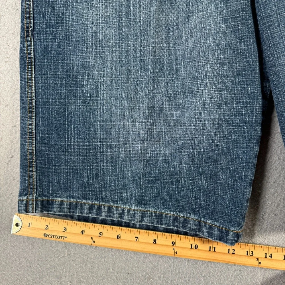 Vintage Old Skool Jeans Men 38 Blue Lightwash Denim Patch Embroidered Streetwear